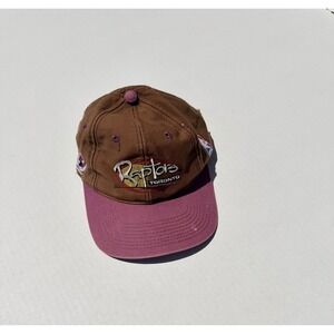 VTG 1994 Toronto Raptors Hat Sun Bleached Faded Logo Athletic Leather Strapback